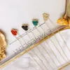 Designers halsband choker kedja 18k guld pläterad rostfritt stål emaljhalsbrev brev hänge uttalande kvinnor bröllop smycken a2137