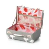 Plunjezakken COTRUNKGAE 13 "16" 18 "handbagage Pu Overnight Retro Trunk Vintage koffer voor mannen en vrouwen lichtgrijs