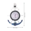 Zegar ścienny Zegar Anchor Clock Style śródziemnomorski wiszący ornament do domu (styl gwiazdy)