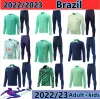 2022 2023 Manches longues Brésil Survêtements pour hommes Jersey de football 22 23 Home Away P.COUTINHO VINI JR.G.JESUS RICHARLISON Survêtement d'entraînement veste de football de sport