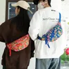 Taille Taschen Chinesischen Stil Tasche Designer Reißverschluss Brust Sport Reise Mädchen Floral Gürtel Mode Telefon Pack Für Frauen