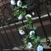 Fiori decorativi 2 m Vite artificiale Peonia di seta Fiore finto Simulazione di matrimonio Peonie Pianta verde Decorazione del giardino del balcone della casa