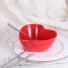 Plates Salad Bowl Heart Shaped Melamine Mixing Bowls Dessert Snack Tableware Dish Seasoning For Home (