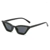 Solglasögon Personlighet Small Frame Cat Eye Triangle Set With Diamonds Designer Sun Glasses For Women UV400