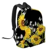 Rucksack Park Sonnenblume Blume Schmetterling Frauen Mann Rucksäcke Wasserdichte Schule Für Studenten Jungen Mädchen Laptop Taschen Mochilas