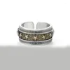Klusterringar ankomst vintage stjärna thailändska silver unisex finger ring grossist smycken för kvinnor män födelsedagspresent ingen blekning