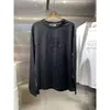 Hoodies للسيدات من النوع الثقيل MM Home Autumn/Winter Patch T-Shirt كبير حول الرقبة طويلة الأكمام زخرفة الجيب الأزياء متعددة الاستخدامات غير الرسمية