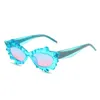 Óculos de sol vintage designer flor forma mulher óculos de sol para moda feminina gato olho óculos uv400 gafas de sol