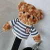 OneSport Golf Wood Head Covers för förar Fairway Hybrid Club Headcovers Plush Toy Bear Protector 231229