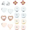 NEW Gift 925 Silver Heart Shape Stud Earrings Round Zircon Number Earring Fashion Jewelry X Cross Designer Lover Wedding Jewellry 212p