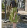 Robe fille bébé filles robe d'été de style coréen rouffons princesse à manches courtes enfants vêtements adolescents décontractés 2-9y