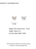 Stud Earrings 925 Sterling Silver For Women Explosive Sparkling Colorful Diamond Butterfly As A Christmas Present Gift