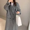 Trench da donna femminile 2024 Autunno Inverno coreano giacca di lana allentata donna per il tempo libero moda versione di media lunghezza soprabito senso avanzato