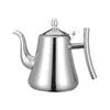 Dinnerware Sets Stainless Steel Tea Pot Water Kettle With Strainer For Home Restaurant (Natural Color)