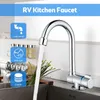 Kitchen Faucets Folding Polish Chrome Single Handle Basin Mixer Tap With Water Supply Hoses G1/2 Thread Cold Faucet
