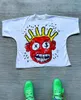 T-shirts pour hommes Trendy Devil Imprimer surdimensionné à manches courtes Hommes Y2K American High Street Casual T-shirt rétro Harajuku Punk Loose Top pour