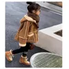 ジャケット幼児のベイビーフェイクファーコート9歳の女の子の服の子供用冬ジャケット両面摩耗暖かいオーバーウェアトレンディトップスストリートウェア