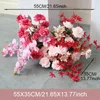 Decorative Flowers Pink Artificial Floor Flower Rose Orchid Row Wedding Table Floral Arrangement Party Stage Backdrop Prop Window Displa