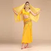 Scene Wear Belly Dance Top Kjol Set Performance Long Suit Carnaval Disfraces vuxna Sexiga kvinnor Indienne Costume Danse