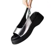 Sapatos de vestido Mulheres Flats Senhora Sandálias para Feminino Retro Gladiador Fivela Cinta Verde Simples Sandália de Verão Estilo Romano