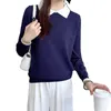 Women's Jackets ZXRYXGS Fashion Versatile Doll Neck Sweater 2024 Autumn Polo Short Lapel Collar Knitted Coat