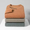 Men's Sweaters Sexy V-neck Long Sleeve Fall Winter Warm Sweater Pullover Business Leisure Slim Fit Knitwear Wool