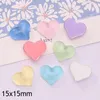 Dekorativa figurer 10st Clear Clear Cute Heart Series Miniature Harts Flat Back Cabochons for Hairpin Scrapbooking Diy Home Decor Craft