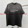 남자 T 셔츠 2024ss erd washed shirt 남자 여자 품질 파괴 탑 티 셔츠