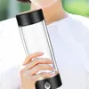 Verres à vin, flacon d'hydrogène et d'eau, générateur de bouteilles avec électrolyse rapide, technologie Rechargeable par Usb pour une ionisation saine