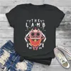 Dames T-shirts Vrouwen Up Shirt Cult Van Het Lam Geit Spel Puur Katoen Kleding Grappige Korte Mouw Ronde Hals tee Zomer T-shirt