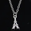 Correntes 20 pcs Moda Colar 15mm Torre Eiffel Paris Pingentes Curto Longo Mulheres Homens Colar Presente Jóias Gargantilha