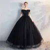 Party Dresses Black Lady Girl Women Princess Banket Prom Performance Dance Ball Dress Gown