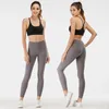 Lu-66 Mulheres Yoga Align leggings Nona calça sem calças estranhas Fitness Push Up Exercício Correndo com bolso lateral Academia Calças apertadas sem costura pêssego