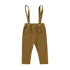 Trousers Born Clothes Baby Pants Boy's Jumpsuit 2024 Autumn Winter Kids Girl's Casual Bib Overalls