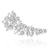 7 5 Inch Extra Grote Vintage Rhodium Verzilverd Clear Rhinestone Bruidsbroches Vrouwen Party Pins248t