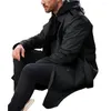 Casacos de Trench Masculinos Slim Fit Homens Windbreaker Elegante Double-breasted Longo com Bolsos de Lapela para Outono Inverno Cinto