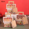 Cadeaupapier 20 stuks Snoepdozen Koekjeszak Creatief Met naamplaatjes Kersttraktatiezakjes Voor Kerstmis Feest Festival Verjaardag Vakantie Dessert