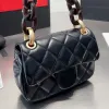 Designer-Tasche, luxuriöse Handtasche, klassische Schulter-Crossbody-Taschen, modische Klappe, Leder-Kette, Satteltasche, Marke, Damen-Geldbörse, Geschenk, Party, Diamantgitter