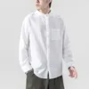 Chemises décontractées pour hommes Vêtements Chemise Homme 1 PC Poitrine Manteau classique Confortable Mélange de coton Flanelle Lin Manches longues Hommes Toutes les saisons