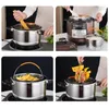 Double Boilers Stainless Steel Steamer Basket Pot Accessories For 3/6/8 Qt Pressure Cooker