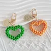 New Fashion Faux Pearl Keychain Women Girl Cute Mini Heart Key Chain Car Key Ring Holder Bag Charms Jewelry