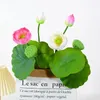 Dekorativa blommor Simulering Single Lotus Flower Home Decoration Pogografi Arrangemang Peng Handmade kinesiska blad