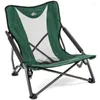 캠프 가구 마운틴 기술 소형 로우 프로필 야외 접이식 의자 휴대용 케이스 - 녹색