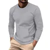 Men's T Shirts Fashion Spring And Fall Casual Long Sleeved Sleeve Shirt Men Plain Mens Tee Loose Fit Pullover Running Top