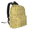 Sac à dos jaune marocain géométrique femmes homme sacs à dos étanche voyage école pour étudiant garçons filles ordinateur portable livre pack Mochilas