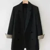 Costumes pour femmes, veste abricot, Blazer noir, manteaux amples et solides pour femmes, vêtements d'extérieur, liquidation de vêtements de luxe coréens