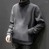 Mannen Hoodies 2024 Winter Mannen Hoodie Polar Fleece Streetwear Harajuku Sweatshirts Rits Hals Trui Mode Warme Kleding Top