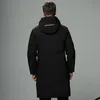 남자 롱 오리 다운 코트 겨울 후드 캐주얼 하향 재킷 고품질 수컷 야외 바람 방풍 따뜻한 재킷 남성 의류 231229