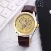 ساعة Longin Lristwatches for Men 2023 New Mens Watches 40mm Three Stitches Automatic Mechanical Watch Top Luxury Brand Leather Strap Men Fashion Montre de Luxe Type