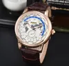 Men's Luxury Quartz Battery Super Bright Watch Automatic Date Hip Hop Iced Out Digital Number Country Name Dial Clock All the Crime Leather Strap Watches montre de luxe